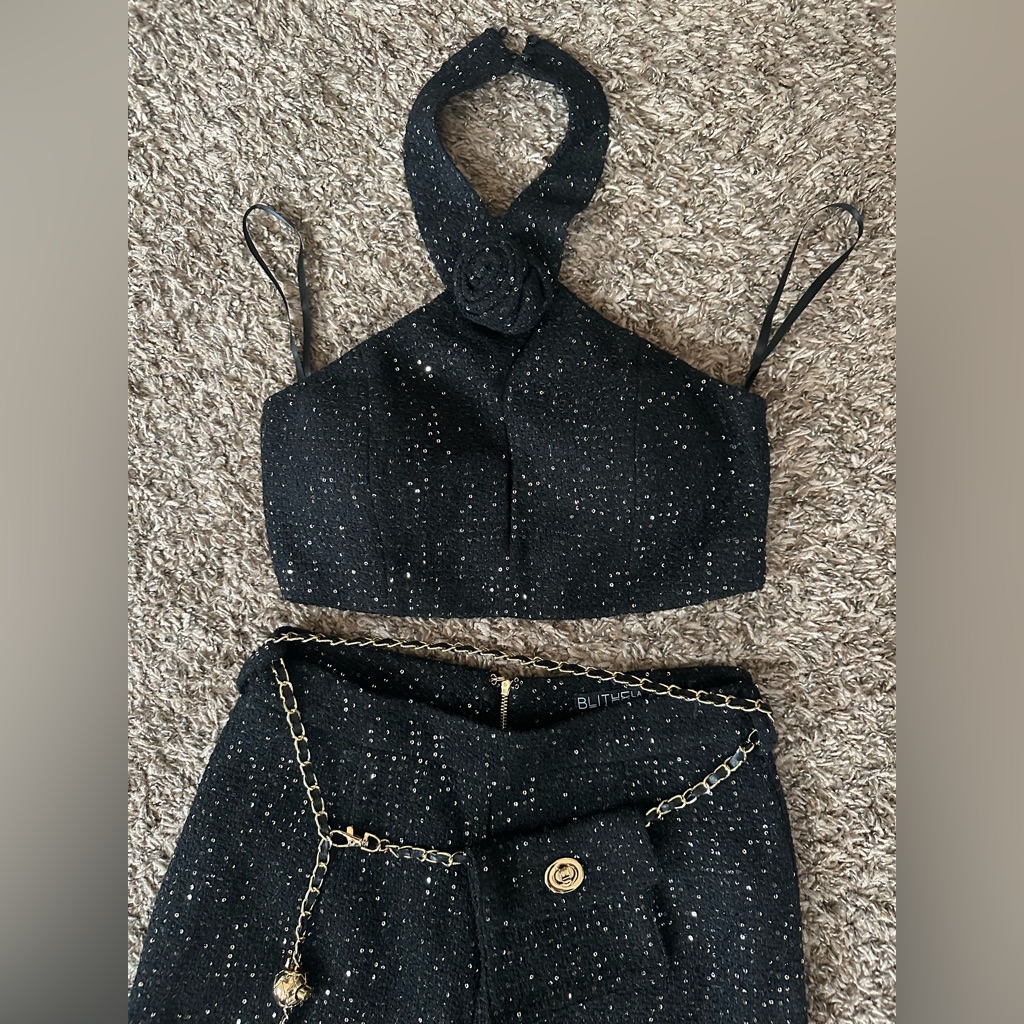 Black Tweed Set